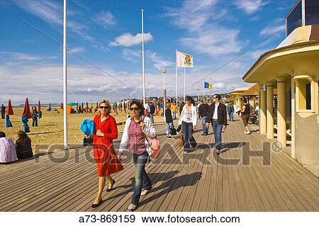Les Planches promenade, Deauville. Calvados, Basse-Normandie, France View Large Photo Image Stock Photo - Les Planches promenade, Deauville. Calvados, Basse-Normandie, France. Fotosearch