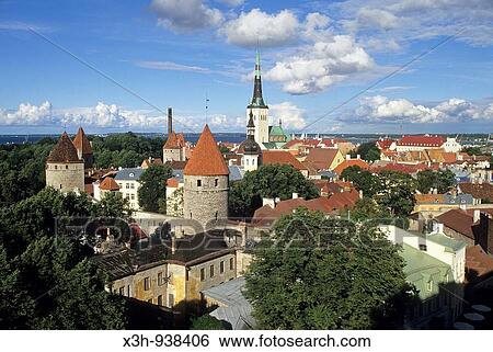 les remparts et l? eglise Saint Olaf, Tallinn, Estonie, pays balte, europe du nord View Large Photo Image Stock Photograph - les remparts et l? eglise Saint Olaf, Tallinn, Estonie, pays balte, europe du nord. Fotosearch