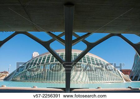 Stock Image - L'Hemisferic. City of Arts and Sciences, Valencia, Spain.. Fotosearch