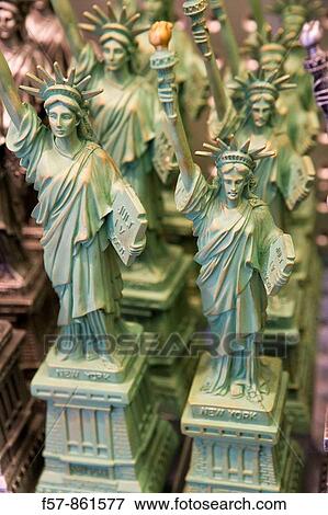 Liberty Statuettes, New York City, USA View Large Photo Image Stock Photo - Liberty Statuettes, New York City, USA. Fotosearch