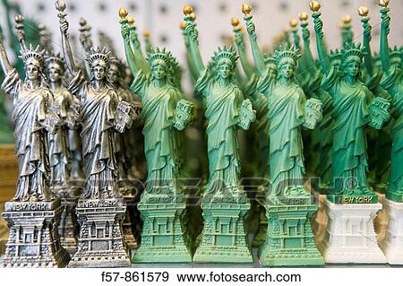 Liberty Statuettes, New York City, USA View Large Photo Image Stock Photo - Liberty Statuettes, New York City, USA. Fotosearch