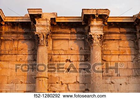 Library of Adriano, Roman Agora Acropolis, Athens, Greece View Large Photo Image Stock Image - Library of Adriano, Roman Agora Acropolis, Athens, Greece. Fotosearch