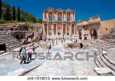Library of Celsus, antique city of Ephesus, Efes, Turkey, Western Asia View Large Photo Image Stock Image - Library of Celsus, antique city of Ephesus, Efes, Turkey, Western Asia. Fotosearch
