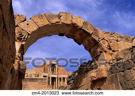 LIBYA, NEAR TRIPOLI, SABRATHA, ROMAN THEATRE (2ND CENTURY AD). View Large Photo Image Stock Image - LIBYA, NEAR TRIPOLI, SABRATHA, ROMAN THEATRE (2ND CENTURY AD).. Fotosearch
