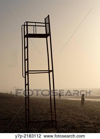 Life guard viewer, Sidi Ifni beach. Morocco. North Africa. View Large Photo Image Stock Image - Life guard viewer, Sidi Ifni beach. Morocco. North Africa.. Fotosearch