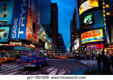 Life scene on Times Square in New York City, USA View Large Photo Image Stock Photo - Life scene on Times Square in New York City, USA. Fotosearch