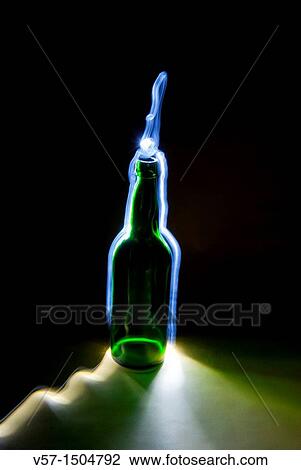 Light-painting with a bottle View Large Photo Image Stock Image - Light-painting with a bottle. Fotosearch