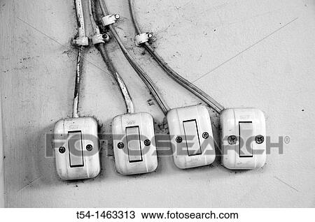 Stock Image - Light switch in Cambodia. Fotosearch