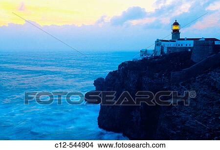Lighthouse at Cabo de S? o Vicente (aka Ponta de Sagres). Algarve, Portugal View Large Photo Image Picture - Lighthouse at Cabo de S? o Vicente (aka Ponta de Sagres). Algarve, Portugal. Fotosearch