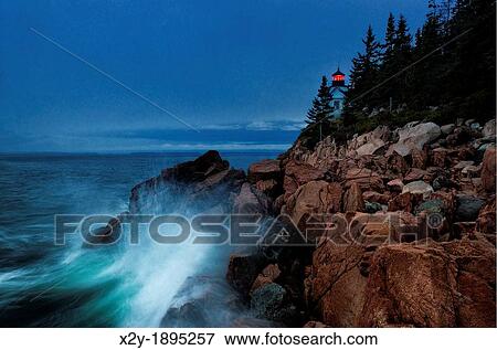 Lighthouse, Bass Harbor, Maine, USA View Large Photo Image Stock Photo - Lighthouse, Bass Harbor, Maine, USA. Fotosearch