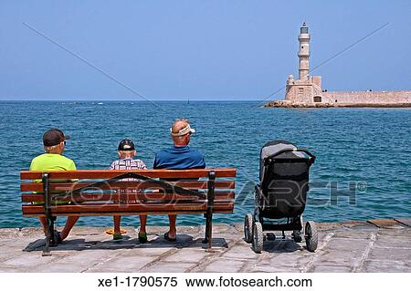 Stock Photography - Lighthouse, Chania, Crete, Greece. Fotosearch