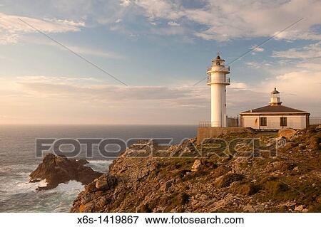 Stock Photo - Lighthouse of Cape Tourian, A Corua, Galicia, Spain. Fotosearch