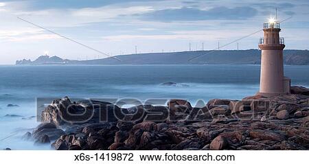 Stock Image - Lighthouse of Mux? a, A Corua, Galicia, Spain. Fotosearch