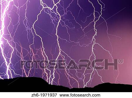 Lightning striking the Ajo Mountains, Organ Pipe Cactus National Monument, Arizona USA. View Large Photo Image Stock Photo - Lightning striking the Ajo Mountains, Organ Pipe Cactus National Monument, Arizona USA.. Fotosearch