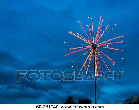 Stock Image - Lights in a petrol station. Fotosearch