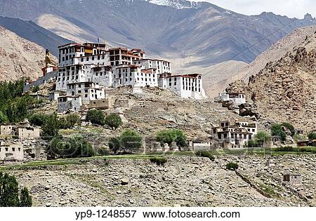 Likir Gompa, buddhist monastery, in Ladakh, India View Large Photo Image Stock Photo - Likir Gompa, buddhist monastery, in Ladakh, India. Fotosearch