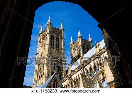 Stock Image - Lincoln Cathedral Lincoln Lincolnshire England. Fotosearch