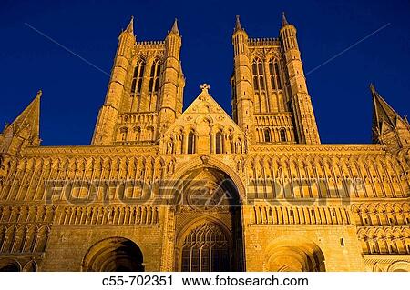 Stock Image - Lincoln, Cathedral, Lincolnshire, the Midlands, UK. Fotosearch