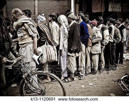 Line of people Chandni Chowk Bazaar Old Delhi India View Large Photo Image Stock Image - Line of people Chandni Chowk Bazaar Old Delhi India. Fotosearch