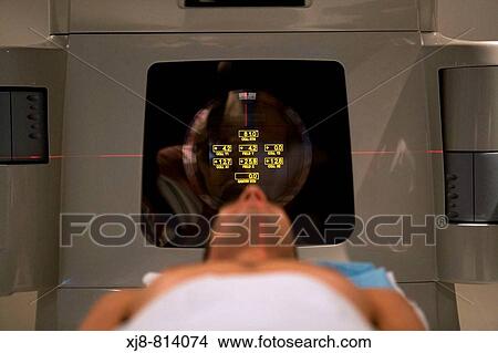 Picture - Linear accelerator, radiation therapy oncology. Hospital Universitario de Gran Canaria Doctor Negrin, Las Palmas de Gran Canaria. Canary Islands, Spain. Fotosearch