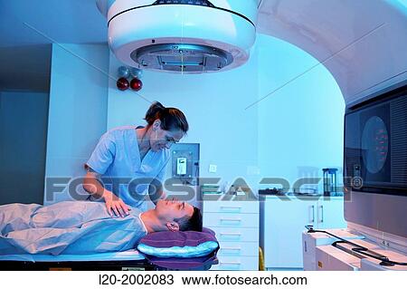 Stock Image - Linear Particle Accelerator, Radiotherapy, Onkologikoa Hospital, Oncology Institute, Case Center for prevention, diagnosis and treatment of cancer, Donostia, San Sebastian, Gipuzkoa, Basque Country, Spain.. Fotosearch