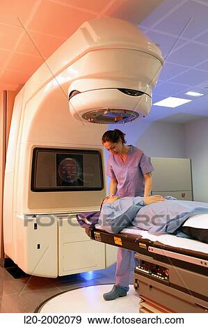 Stock Photo - Linear Particle Accelerator, Radiotherapy, Onkologikoa Hospital, Oncology Institute, Case Center for prevention, diagnosis and treatment of cancer, Donostia, San Sebastian, Gipuzkoa, Basque Country, Spain.. Fotosearch