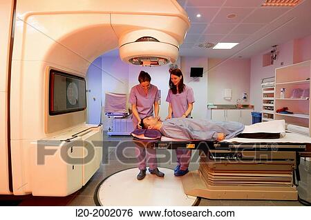 Stock Photograph - Linear Particle Accelerator, Radiotherapy, Onkologikoa Hospital, Oncology Institute, Case Center for prevention, diagnosis and treatment of cancer, Donostia, San Sebastian, Gipuzkoa, Basque Country, Spain.. Fotosearch