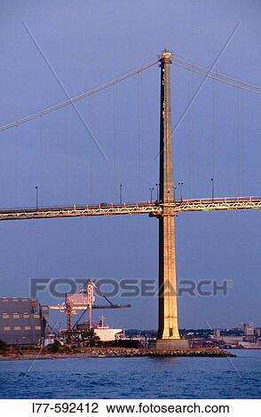 Stock Image - Lions Gate Bridge. Vancouver. British Columbia. Canada.. Fotosearch