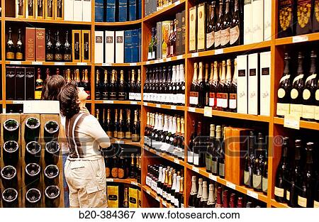 Liquors and drinks for sale. Cava. Specialised shop. View Large Photo Image Stock Photo - Liquors and drinks for sale. Cava. Specialised shop.. Fotosearch