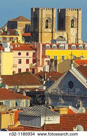 Picture - Lisbon, cathedral, Portugal Europe.. Fotosearch