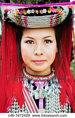 Lisu tribe girl, Doi Mae Salong, Chiang Rai Province, Thailand. View Large Photo Image Stock Photo - Lisu tribe girl, Doi Mae Salong, Chiang Rai Province, Thailand.. Fotosearch