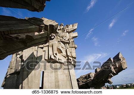 Stock Photography - Lithuania, Central Lithuania, Kaunas, Ninth Fort Monument, memorial to Nazi concentration camp in World War Two. Fotosearch
