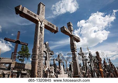 Lithuania, Central Lithuania, Siauliai, Hill of Crosses, religious pilgrimage site View Large Photo Image Stock Photography - Lithuania, Central Lithuania, Siauliai, Hill of Crosses, religious pilgrimage site. Fotosearch