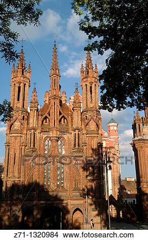 Lithuania, Vilnius, Bernardines and St Anne Churches. View Large Photo Image Picture - Lithuania, Vilnius, Bernardines and St Anne Churches.. Fotosearch
