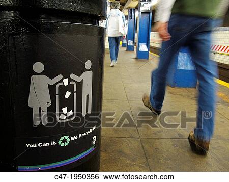 Litter recollection, subway at Jay Station, Brooklyn, New York, USA View Large Photo Image Stock Photograph - Litter recollection, subway at Jay Station, Brooklyn, New York, USA. Fotosearch