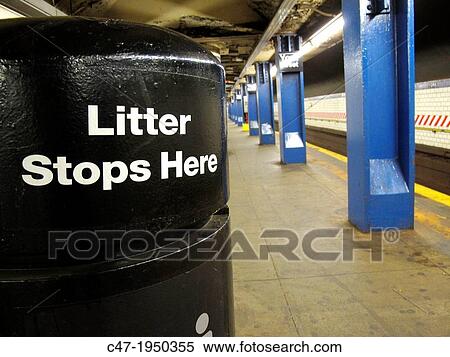 Litter recollection, subway at Jay Station, Brooklyn, New York, USA View Large Photo Image Stock Photography - Litter recollection, subway at Jay Station, Brooklyn, New York, USA. Fotosearch