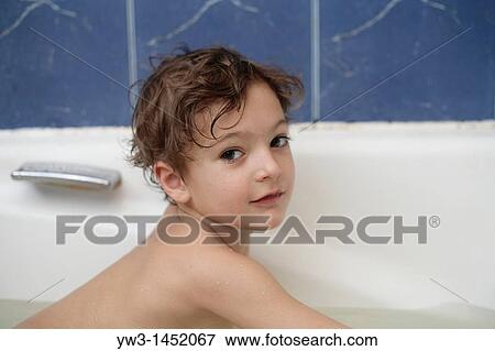little boy 4 years old taking a bath View Large Photo Image Stock Photo - little boy 4 years old taking a bath. Fotosearch