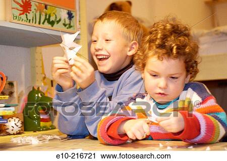 Little boy and girl View Large Photo Image Stock Image - Little boy and girl. Fotosearch