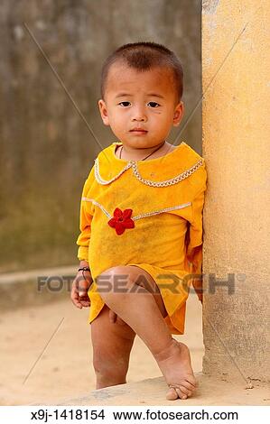 Little Boy in Cat Cat village Sapa, Lao Cai province, Vietnam. View Large Photo Image Picture - Little Boy in Cat Cat village Sapa, Lao Cai province, Vietnam.. Fotosearch