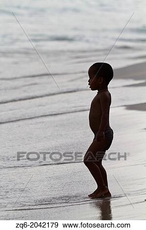 Stock Photo - Little Boy on the Chaweng Beach on Ko Samui, Thailand. Fotosearch