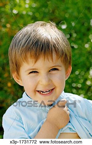 Stock Image - Little boy portrait. Fotosearch