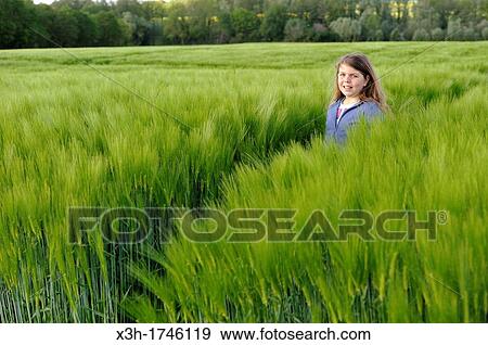 little girl in a barley field, commune of Senantes, Eure-et-Loire department, Centre region, France, Europe View Large Photo Image Stock Photo - little girl in a barley field, commune of Senantes, Eure-et-Loire department, Centre region, France, Europe. Fotosearch