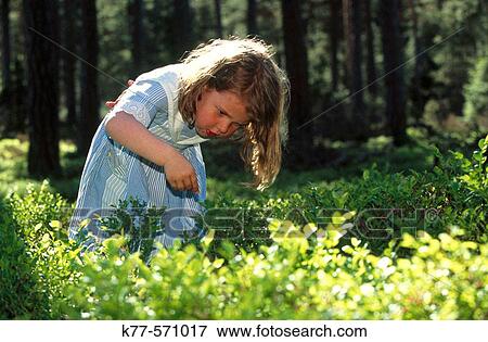 Little girl in swedish forest.? land. Sweden. View Large Photo Image Stock Photo - Little girl in swedish forest.? land. Sweden.. Fotosearch