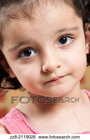 Little girl looking away. View Large Photo Image Stock Photograph - Little girl looking away.. Fotosearch