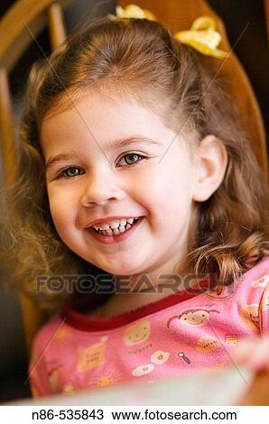 Little girl smiling View Large Photo Image Stock Image - Little girl smiling. Fotosearch