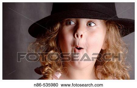 Little girl with surprised face View Large Photo Image Stock Image - Little girl with surprised face. Fotosearch