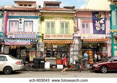 Little India, Singapore, Asia View Large Photo Image Stock Image - Little India, Singapore, Asia. Fotosearch