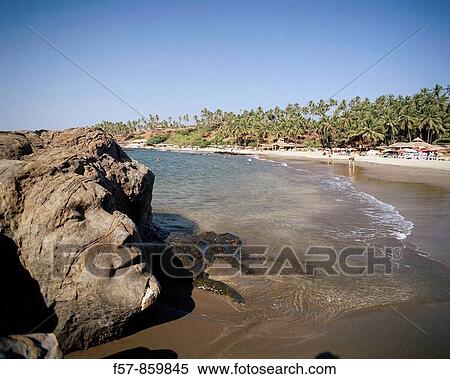 Stock Photography - Little Vagator Beach, Goa, India. Fotosearch