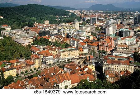 Ljubljana, Slovenia View Large Photo Image Stock Photo - Ljubljana, Slovenia. Fotosearch