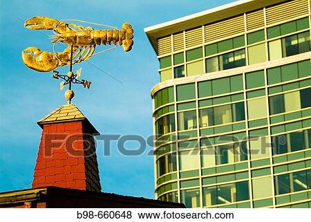 Lobster weather vane and building in Boston, USA View Large Photo Image Stock Photo - Lobster weather vane and building in Boston, USA. Fotosearch